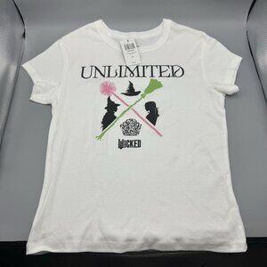 Wicked Unlimited Elphaba & Glinda Juniors Baby T-Shirt LARGE New
